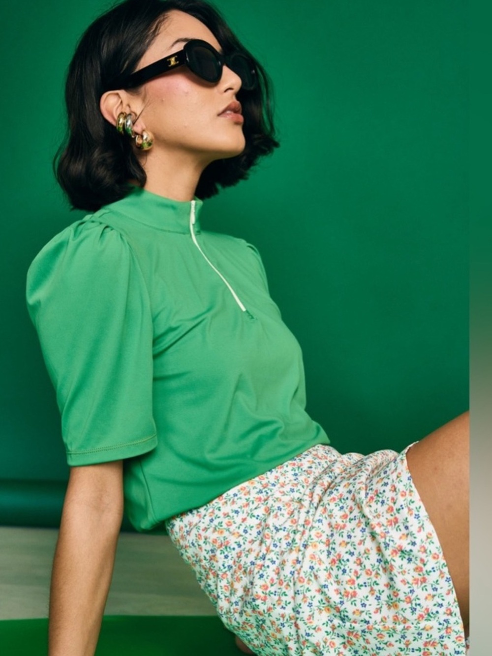 Green Byrdie Golf Skort with Pleated Design